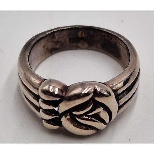 73 - SILVER (925) RING (Size M , Total Weight 6.5 Grams)