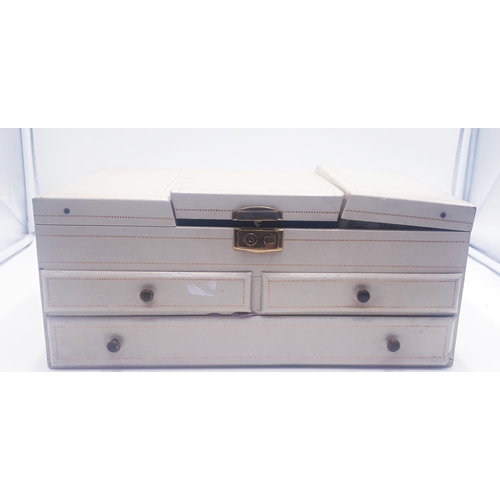 103 - Extra Large 40.5cm x 22.5cm x 17cm CANTELEVER /MULTI DRAWER JEWELLERY CABINET COMPLETLY FULL OF JEWE... 