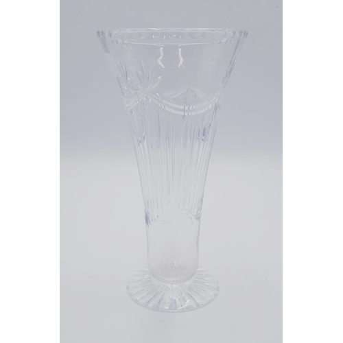 104 - ROYAL ADDERLEY CRYSTAL Extra Large 30cm VASE