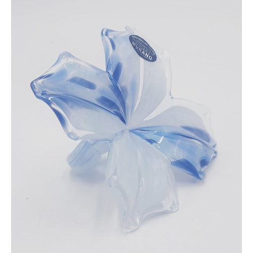 130 - MURANO GLASS FLOWER (Label Attached)