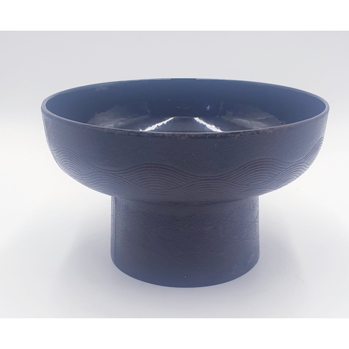 97 - WEDGWOOD Large 23cm Dia METAL PEDISTAL BOWL By Designer Kelly Hoppen (Weight Is 4KG)