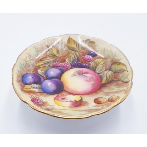 4 - AYNSLEY CHINA 13cm Dia COMPORT IN THE ORCHARD GOLD DESIGN