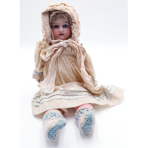 748 - GERMAN VICTORIAN PORCELAIN DOLL (Glass Eyes)