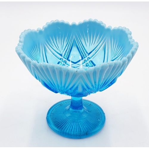 761 - VASELINE GLASS 15cm Dia FOOTED BOWL