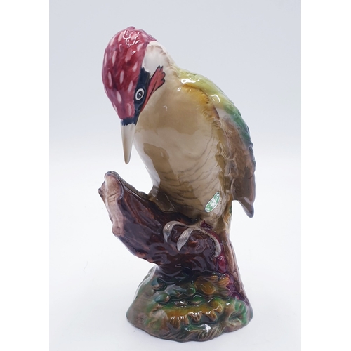 39 - BESWICK 22.9cm MODEL OF A GREEN WOODPECKER Model No 1218B (2nd Version) (Gloss Colourway) 1967/89 De... 