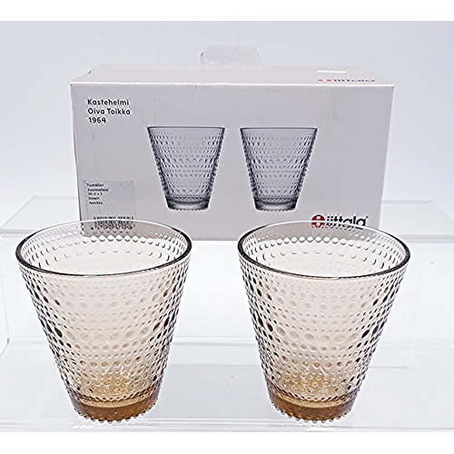 42 - IITTALA (Boxed Set Of Two) GLASS TUMBLERS