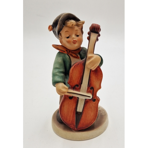 51 - GOEBEL/HUMMEL PORCELAIN 12cm CHARACTER FIGURINE OF A YOUNG BOY PLAYING A CHELLO