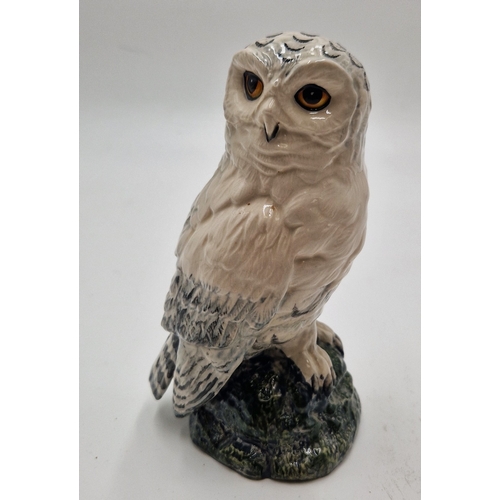 61 - ROYAL DOULTON 16.5cm WHISKY FLASK MODELLED AS A SNOWY OWL  (White Gloss Colourway) (Issued 1987) Des... 