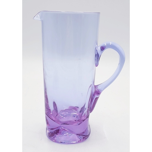 127 - GLASS Large 21cm PURPLE JUG