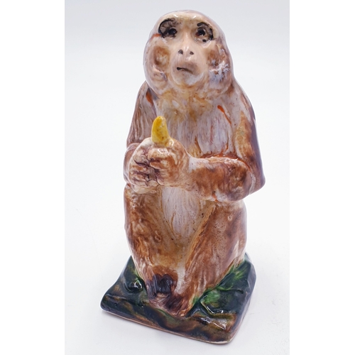 769 - ANITA HARRIS ART POTTERY 12.5cm MODEL OF A CHEEKY MONKEY Signed In Gold By Anita Harris