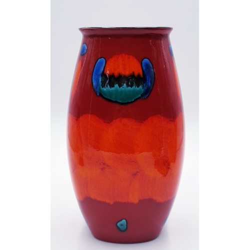 503 - POOLE POTTERY 25.5cm VASE IN THE VOLCANO DESIGN