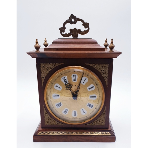 504 - WEIMAR 20cm x 19cm x 13cm MANTLE CLOCK (Found To Be Working When Photographed).
(Please Note This Lo... 