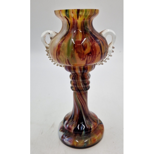 588 - VICTORIAN GLASS Large 18.5cm VASE