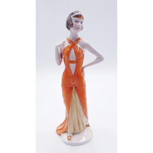 750 - ELEMENTS OF FIRE Large 25.5cm LADY FIGURINE  (Very Short Lived Pottery Manufacturer In Stoke On Tren... 