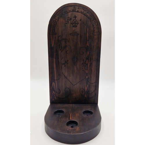 775 - ORTHODOX CHURCH WOODEN CARVED Extra Large 45cm x 21cm CANDLEHOLDER