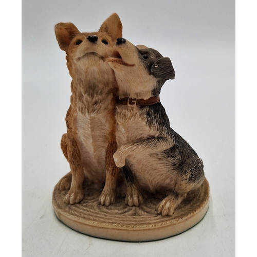 811 - BESWICK STUDIO SCULPTURES MODEL OF TWO PUPPIES 