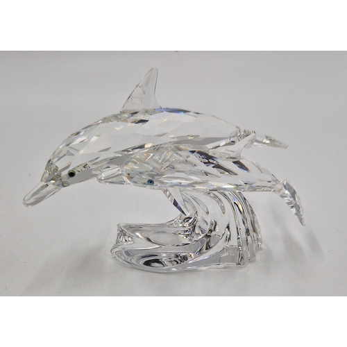 822 - SWAROVSKI CRYSTAL DOLPHINS  “LEAD ME” 1990 ANNUAL EDITION (The Dolphins marked the start of the seco... 