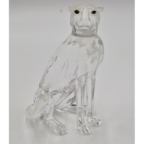 825 - SWAROVSKI CRYSTAL CHEETAH (VARIATION 2) – HIGH TAIL This retired Swarovski crystal cheetah was a mem... 