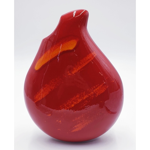 436 - ANITA HARRIS ART POTTERY Large 22cm TEARDROP VASE IN THE WHITBY ABBEY AT SUNSET DESIGN (Signed In Go... 