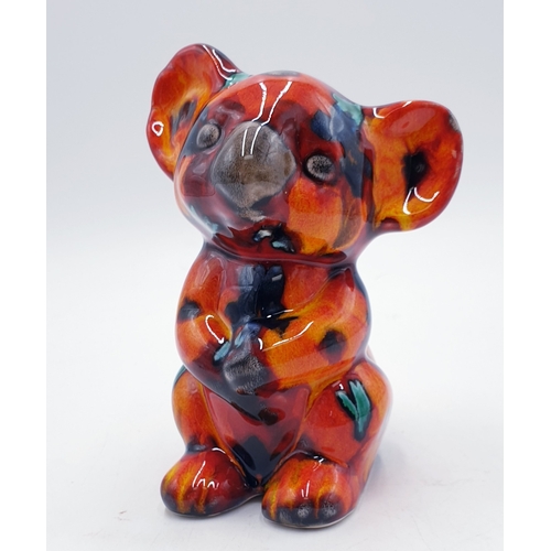 692 - ANITA HARRIS ART POTTERY 15cm MODEL OF A KOALA BEAR (Signed In Gold By Anita Harris)