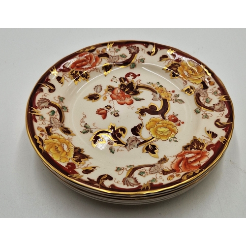 668 - MASON'S IRONSTONE 17 cm Dia PLATES (5) IN THE BROWN VELVET DESIGN