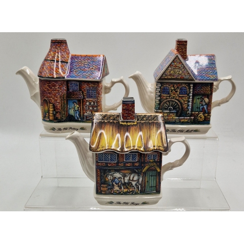 671 - SADLER TEAPOTS (3)