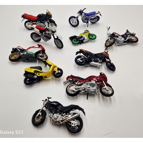 680 - MODELS OF 10 MOTORBIKES