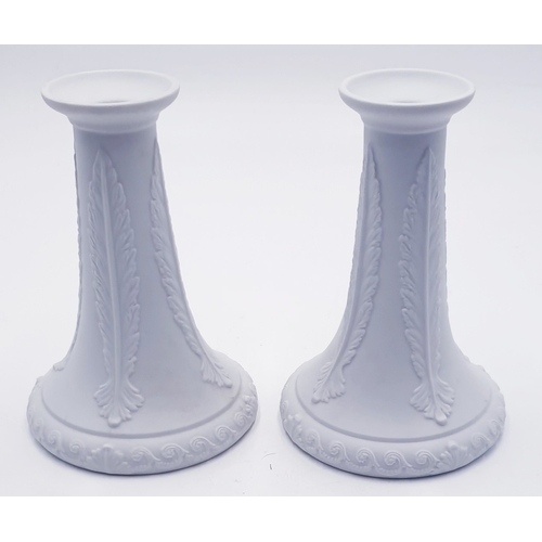 12 - PORTMEIRION 15.5cm CANDLESTICKS (2)