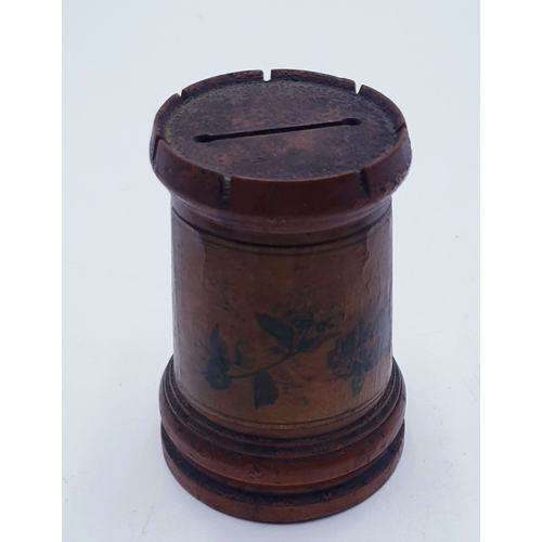 18 - MAUCHLINE WARE MONEY BOX