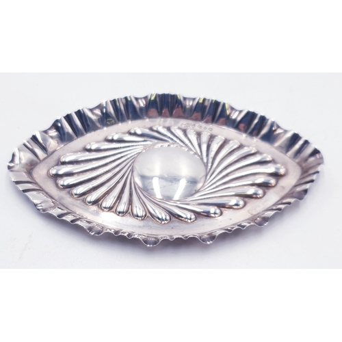 45 - SOLID SILVER (Hallmarked) 12cm Dia TRAY c1890s