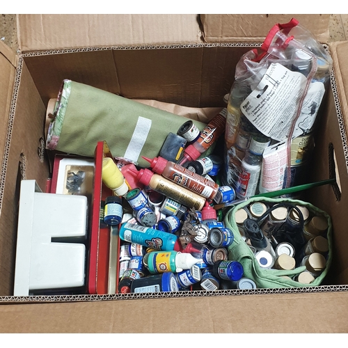 100 - BOX OF ART AND CALLIGRAPHY ITEMS Inc INKS, PAINTS, BRUSHES,Etc (Please Note This Lot WILL NOT BE PAC... 