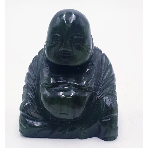 152 - JADE/HARDSTONE 7.5cm BUDDHA