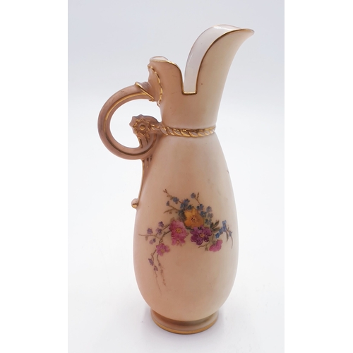 171 - ROYAL WORCESTER BLUSH IVORY 17cm (Hand Painted & Gilded) JUG