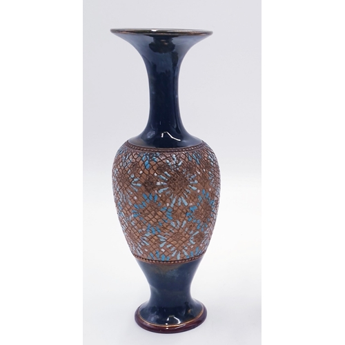 275 - DOULTON LAMBETH Extra Large 27cm VASES (2) c1900