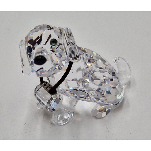 279 - SWAROVSKI CRYSTAL ST BERNARD PUPPY This retired Swarovski crystal St Bernard puppy was a member of t... 