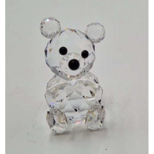 281 - SWAROVSKI CRYSTAL BEAR (This retired Swarovski crystal bear is made from clear, facetted crystal, wi... 