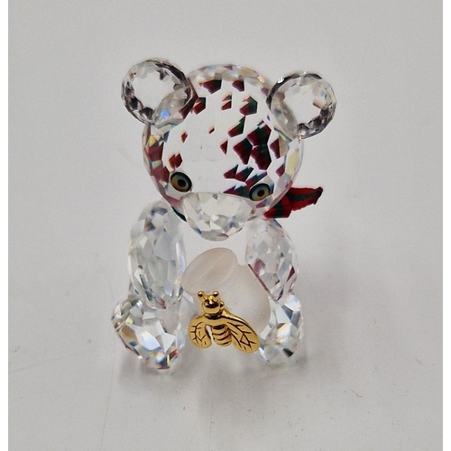 282 - SWAROVSKI CRYSTAL KRIS BEAR – HONEY POT This retired Swarovski crystal Kris Bear with honey pot was ... 