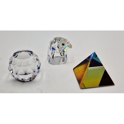 287 - SWAROVSKI CRYSTAL PAPERWEIGHTS (3)