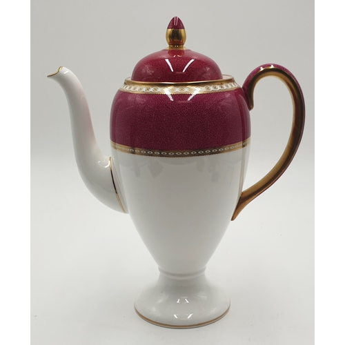 320 - WEDGWOOD CHINA COFFEE POT IN THE ULANDER  DESIGN