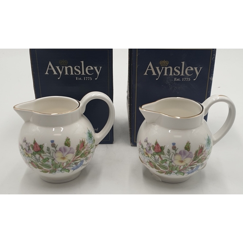 351 - AYNSLEY CHINA MILK JUGS (2) IN THE COTTAGE GARDEN DESIGN (Original Boxes)