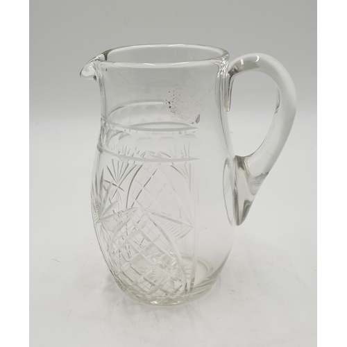 352 - CUT CRYSTAL GLASS 18cm JUG