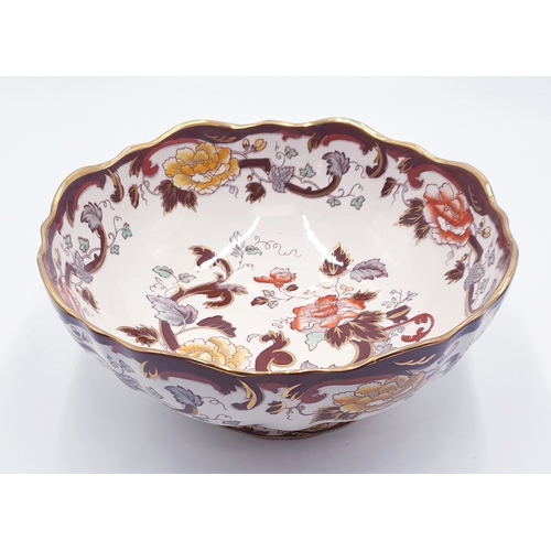 361 - MASON'S IRONSTONE Large 26cm Dia BOWL IN THE BROWN VELVET DESIGN