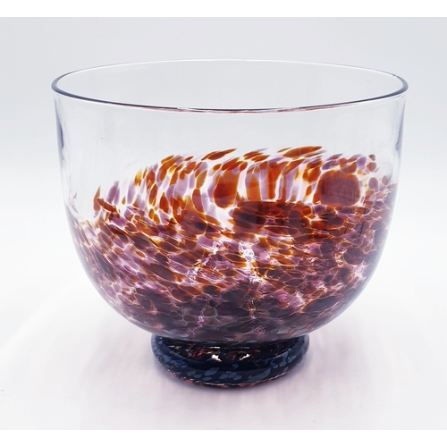 426 - COWDY STUDIO ART GLASS Large 20.5 cm Dia BOWL Signed