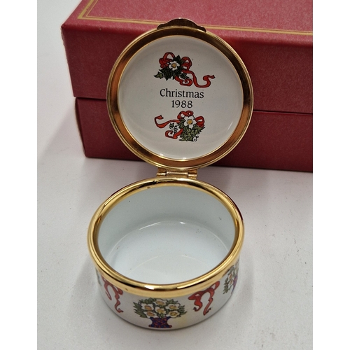 432 - STAFFORDSHIRE ENAMELS TRINKET BOX 