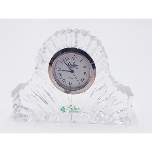 466 - GALWAY CRYSTAL DESK CLOCK