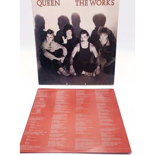 519 - QUEEN VINYL ALBUM 'THE WORKS'. (EMI Label) Europe 1984. Inner Printed Lyrics Sleeve.