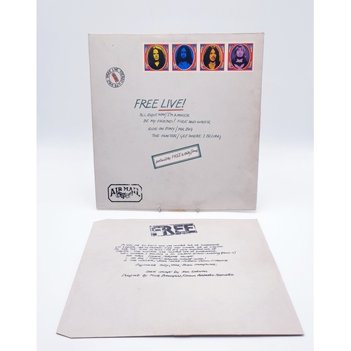 523 - FREE VINYL ALBUM 'FREE LIVE'.(Island Records) UK 1971. Cover In Form Of An Envelope. (Vinyl Looks Go... 