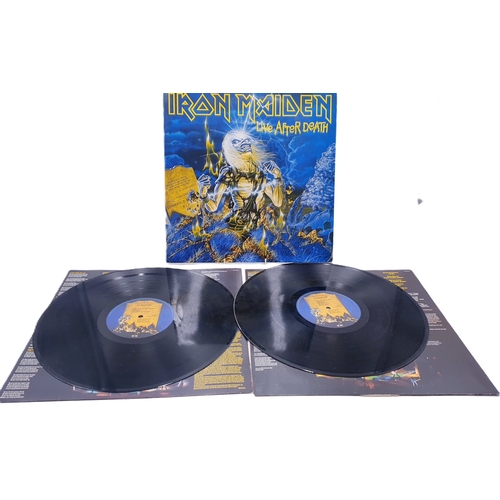 524 - IRON MAIDEN DOUBLE VINYL ALBUM 'LIVE AFTER DEATH'. (EMI Label UK) 1985. Gatefold Cover (Outer Cover ... 