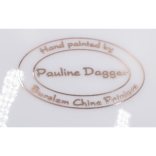 535 - PAULINE DOGGER (Hand Painted) Large 25cm x 19cm  BOWL