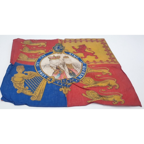 542 - KING EDWARD VII CORONATION TEA TOWEL (First Ever British Commemorative Tea Towel)